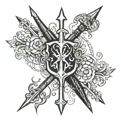 Trident And Scottish Crossed Together