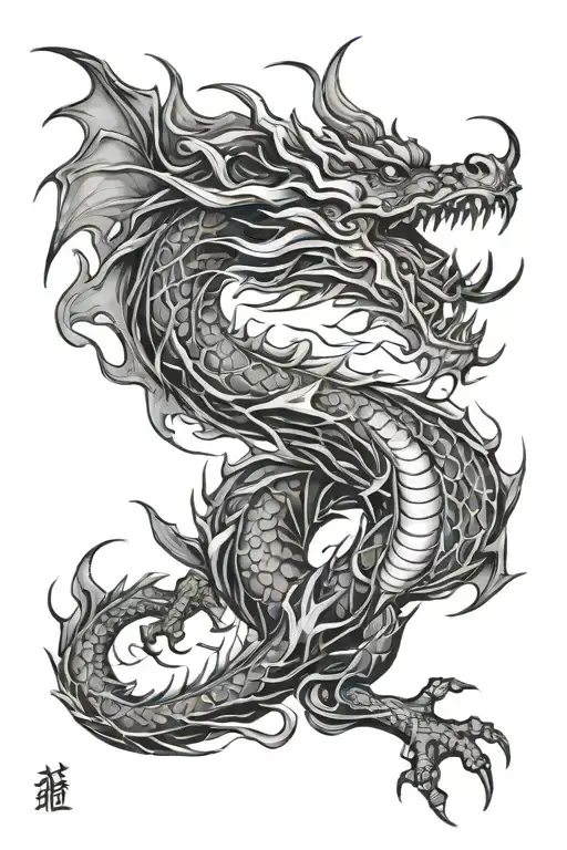 Dragon Brushstroke
