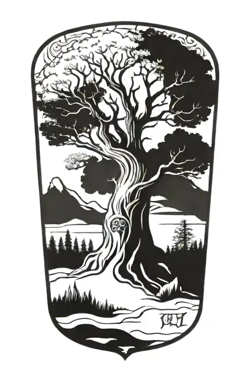 Yggdrasil And Tombstone