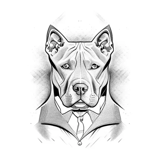 Pitbull With Bluw Eyes