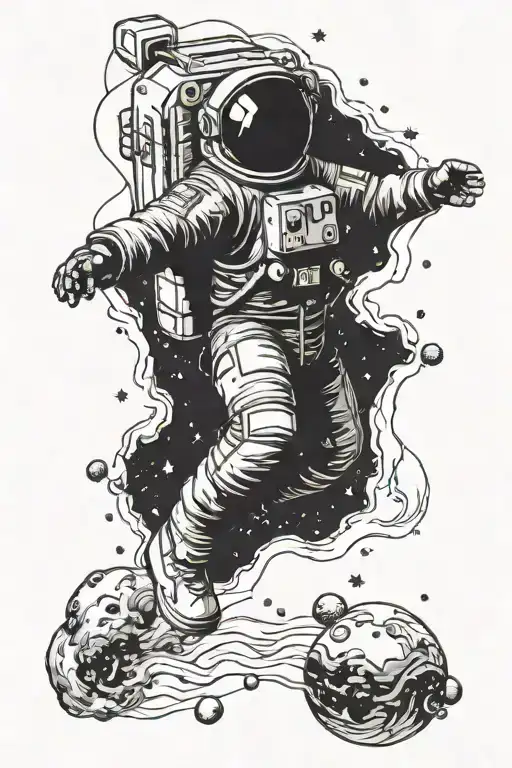 Astronaut Floating