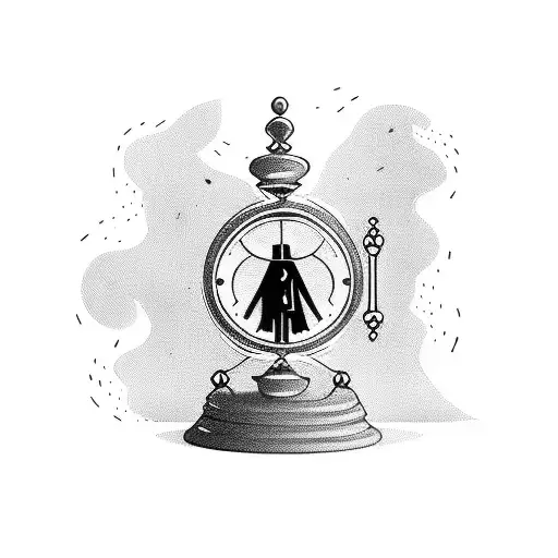 Man Falling In A Hourglass