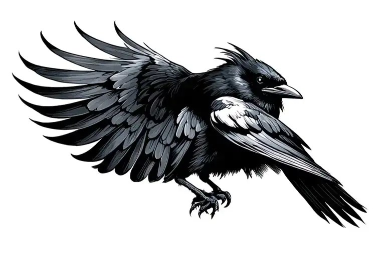 Crow Flying