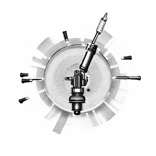 Machine Gun Lint With Bullets