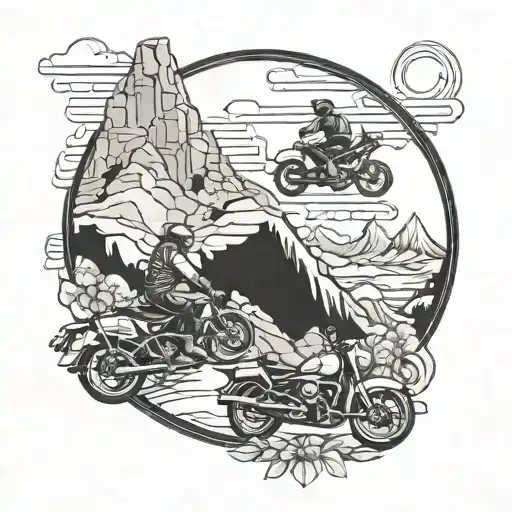 Motocycle And Journey And Meteora Greece Mythology