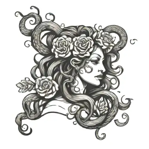 Medusa De Mar Con Flores