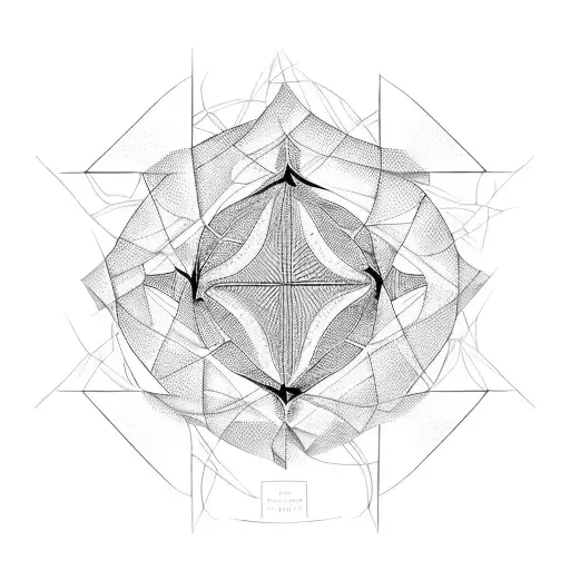 A Geometric Design Of A Family Tree With Branches Representing Each Member Of The Family