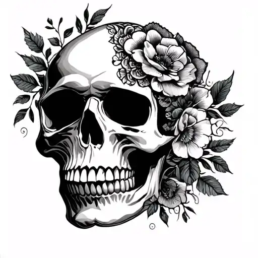 Skull And Floral Patterns