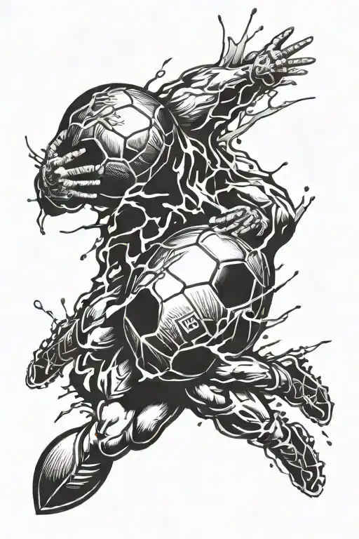 Black Big Long Football Ball Breaking