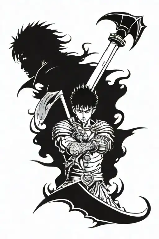Berserk Anime Guts Wielding Dragonslayer Sword