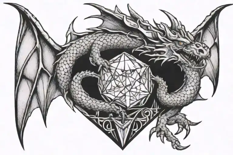 Dragon Grabbing Diamond