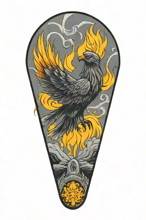 A Phoenix In A Grave Stone
