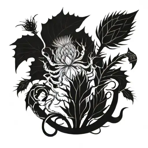 Scorpion And Thistle Plant Morphing