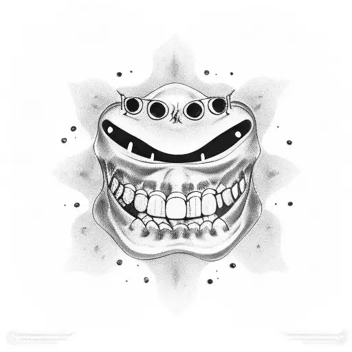 Tooth With Creepy Smile