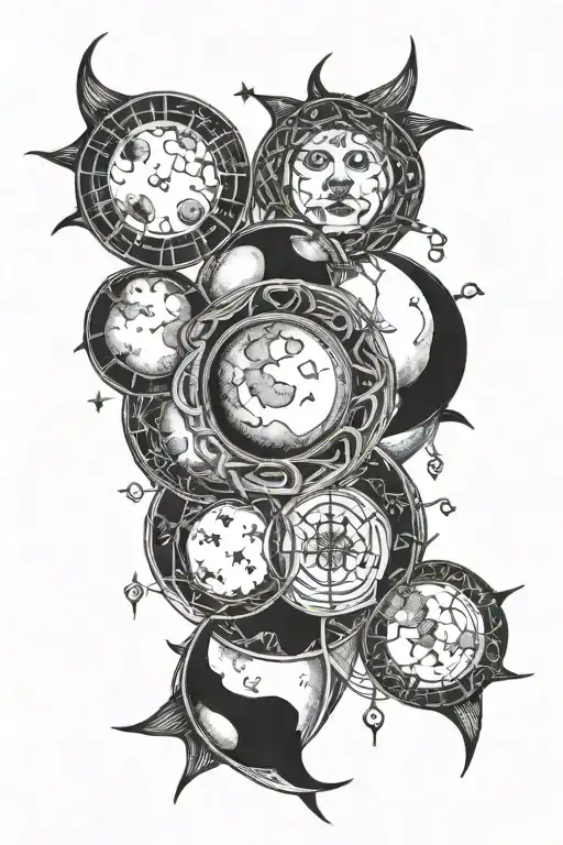 Moon Phases Intertwined