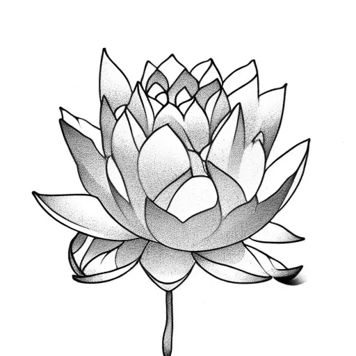 A Budah On Top Of A Lotus Flower