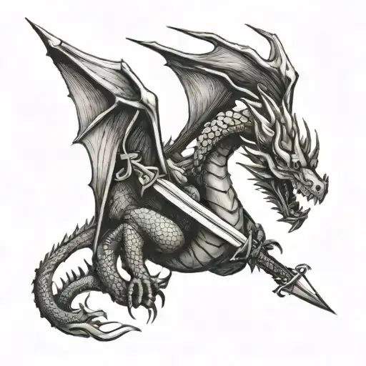 Dragon With Sword