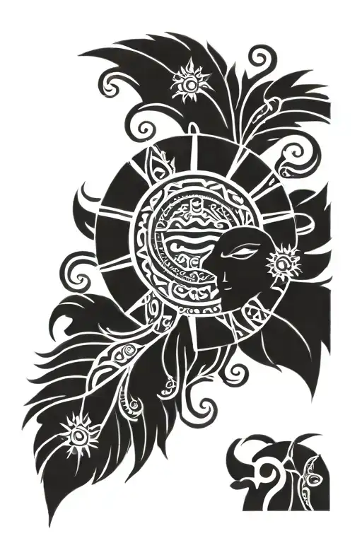 Taino Tribal Sun Tribal Marks