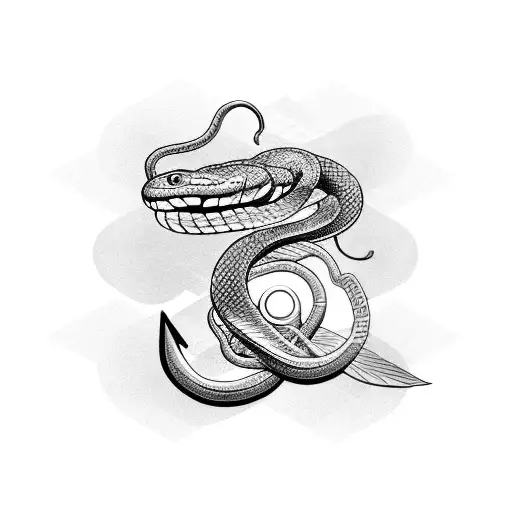 Snake Around A Boat Anchor