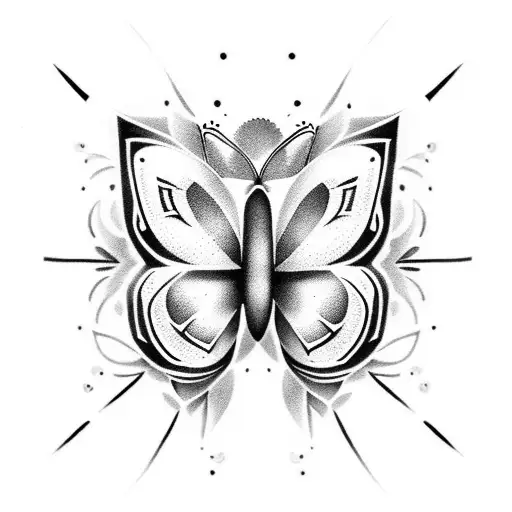 Blend The Unalome Symbol With A Butterfly Using Blackwork Techniques