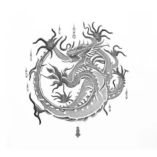 Chandelier And Dragon