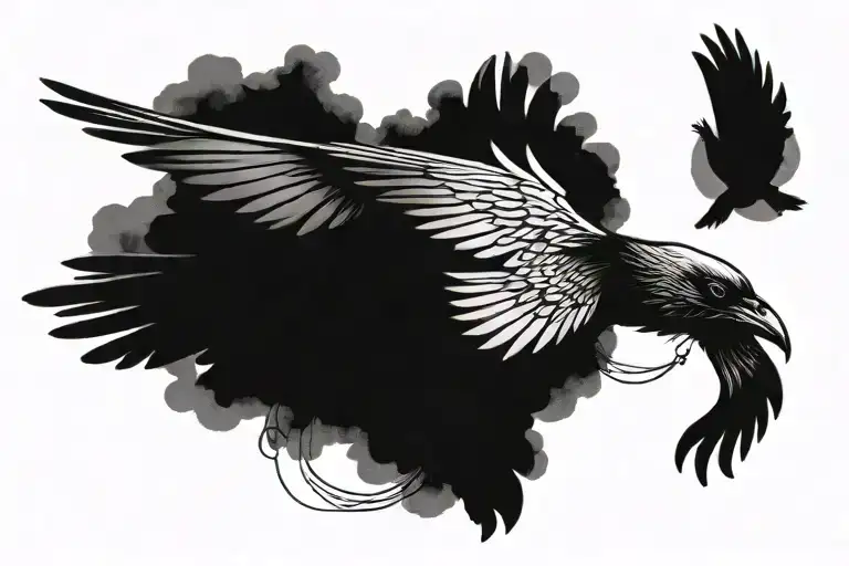 Raven Flying