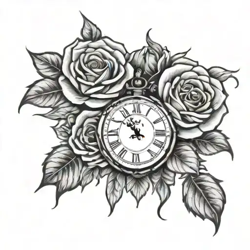 Clock Roses Surrounded