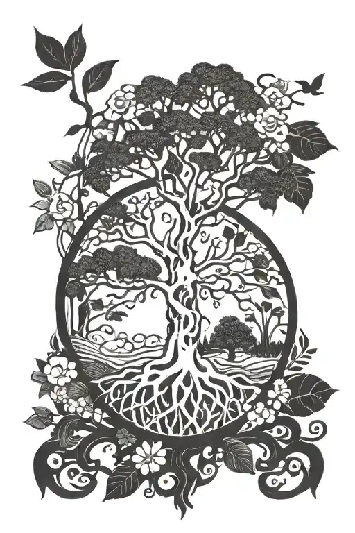 Tree Of Life Whose Roots Spell Ohana