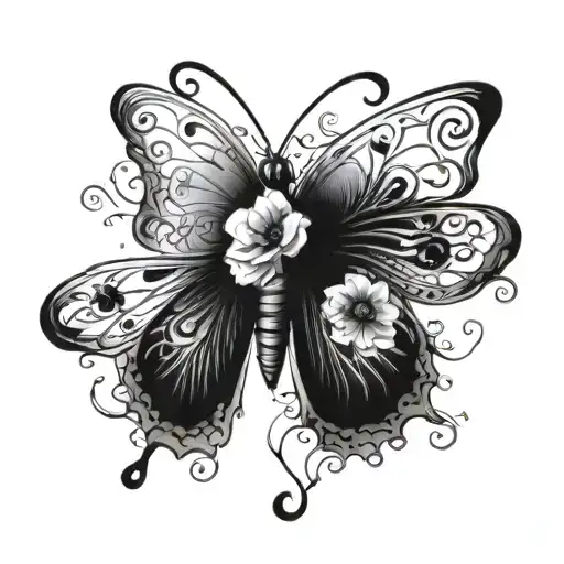 Semicolon Butterfly Surrounded