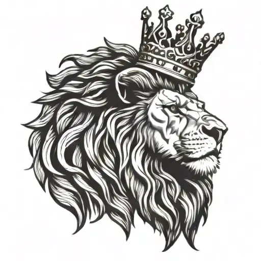 Lion With Crown And Crucifix
