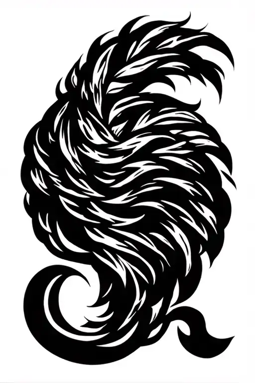 Handicap Symbol With Curry Hair