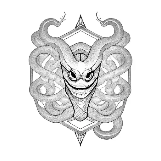 Snake With Beautiful Knife