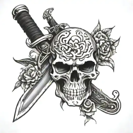 Skull And Katana Sword