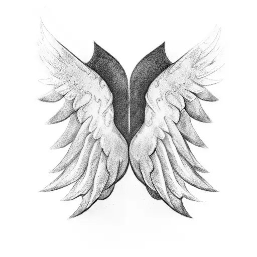 Angel Wings With M And A Inside