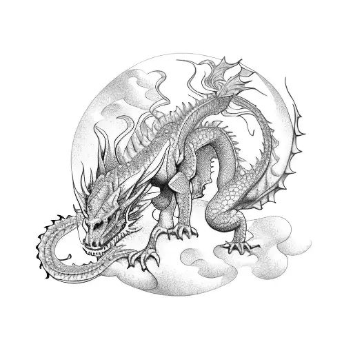 Girl Riding A Dragon