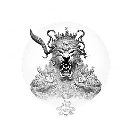 King Riding Foo Dog