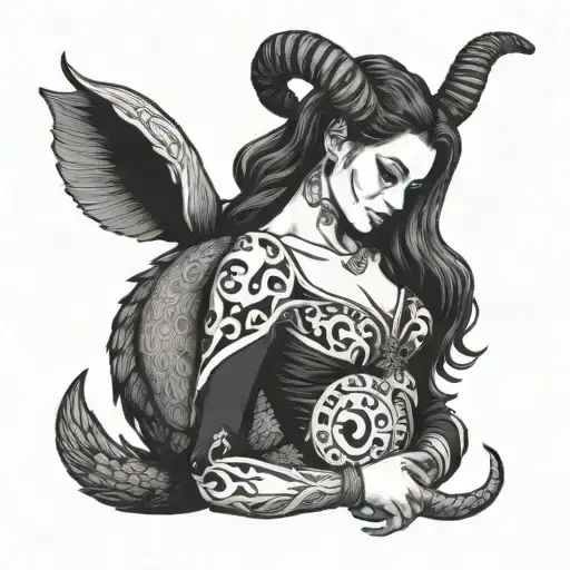 Capricorn Woman Holding