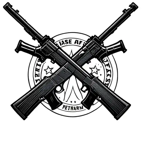 Incorporate The Iconic Symbol Of The Us Army Infantry Crossed Rifles In A Modern And Abstract Way