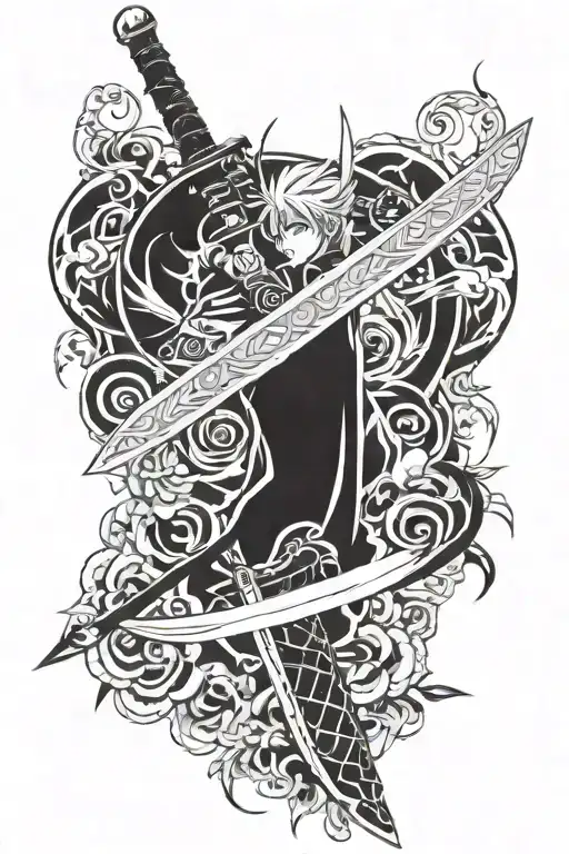 Ichigo Kurosaki Ichigo's Sword Sleeve Tattoo Featuring