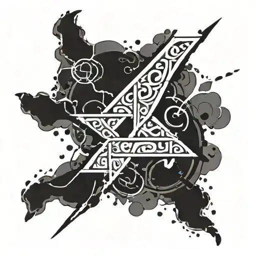 Viking Rune Ink Blotch