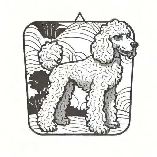 Standard Black Poodle Royalty