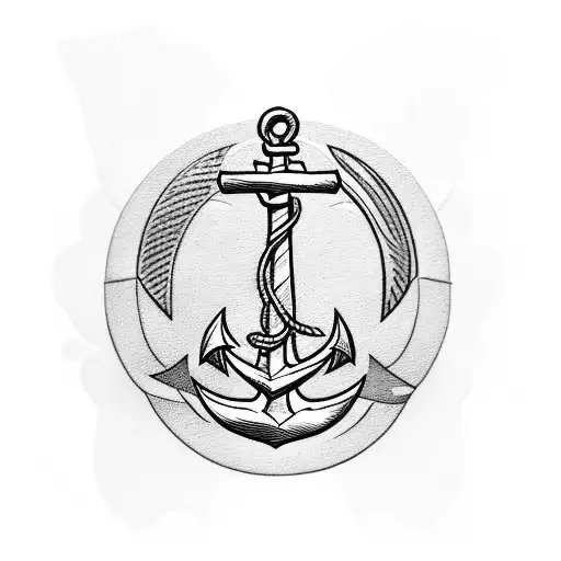 Chef's Knife With An Anchor Motif