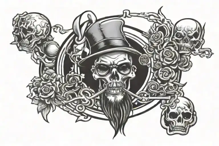 Da Game Been Good To Me Back Tattoo Design Featuring Gangster