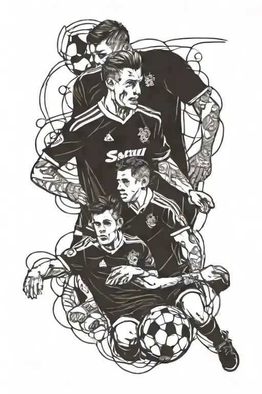 Brothers Soccer Player Holding