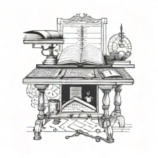 Black And Grey Table With Papers Of Genetic Symbols Dna Double Helix Medical Books