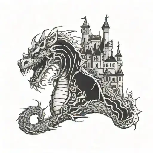 Dragon And Castle