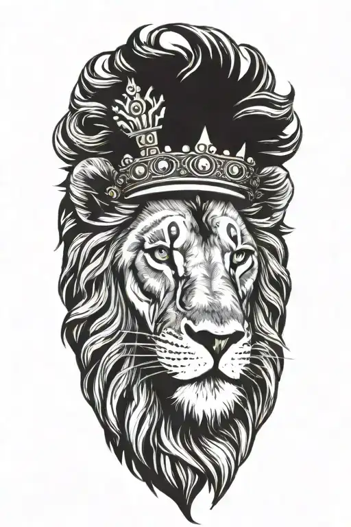 Unique Lion Wearing A Crown