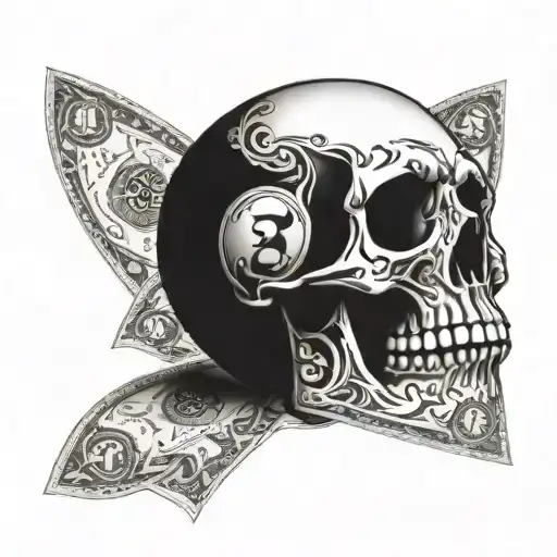 Skull And Money And Luxury