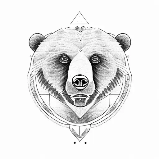 Bear With Cubs Family