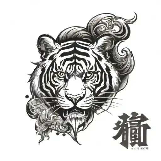 Combine The Sak Yant Style With A Tiger Design Inspired By One Piece